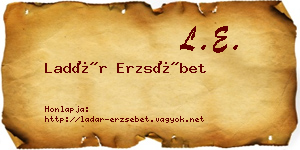 Ladár Erzsébet névjegykártya