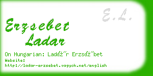 erzsebet ladar business card